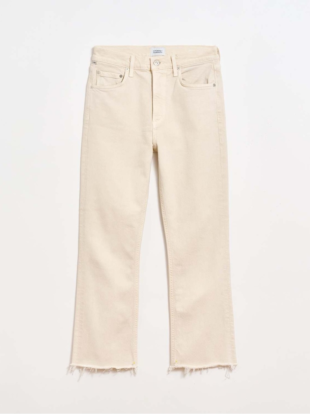 Citizens of Humanity Isola Cropped Boot Jeans Cream 26